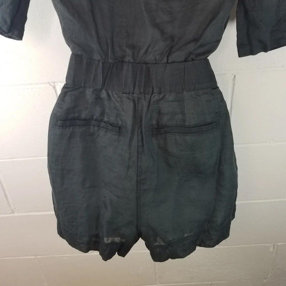 Banana Republic green shorts romper
